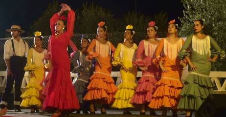Ana Castilla com o grupo de baile Pasión Flamenca